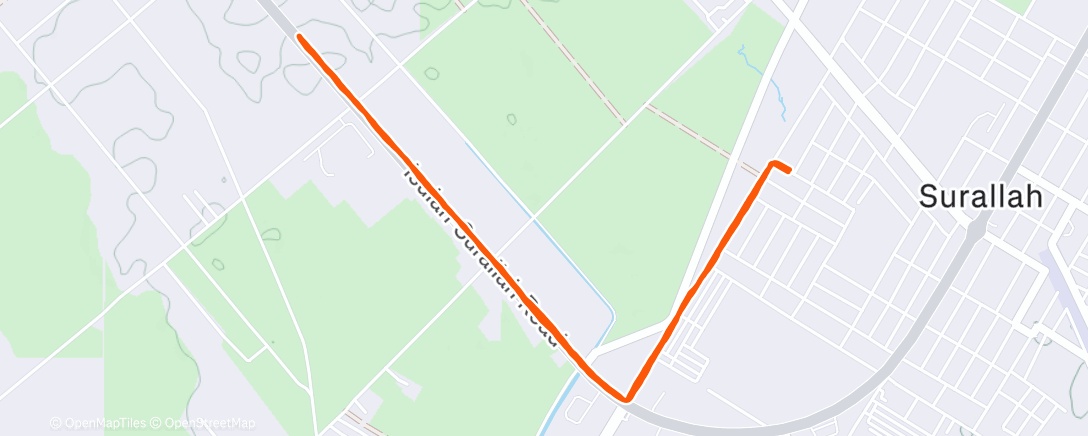 Map of the activity, Morning Run