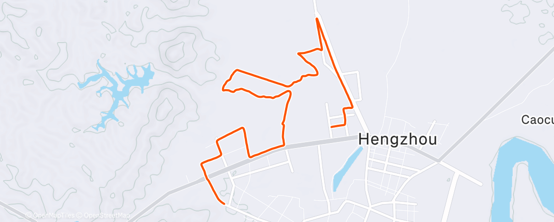 Map of the activity, 傍晚跑步