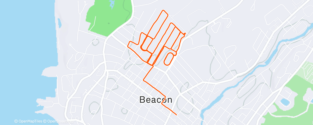 Map of the activity, Afternoon Run