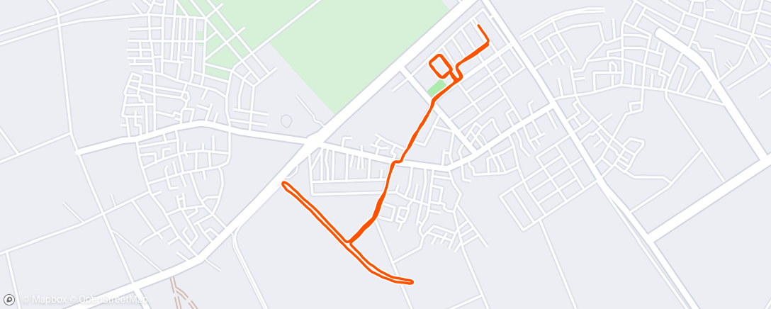 Map of the activity, Evening Run
