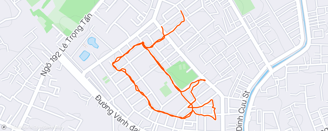 Map of the activity, Morning Run