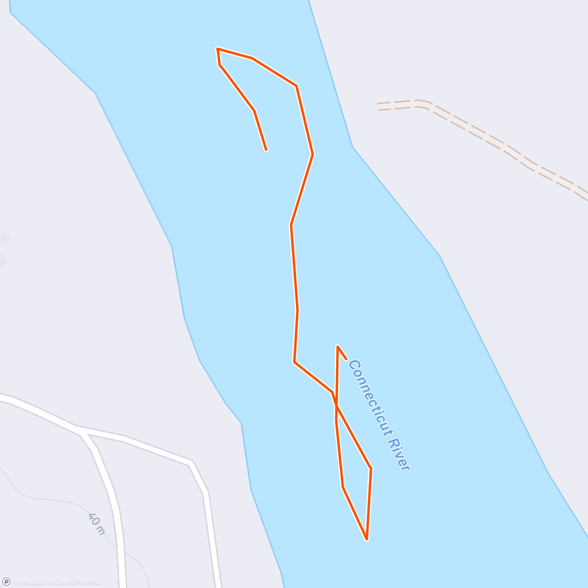 Map of the activity, Lovely dive, 120 tank so I actually dove 1:35.