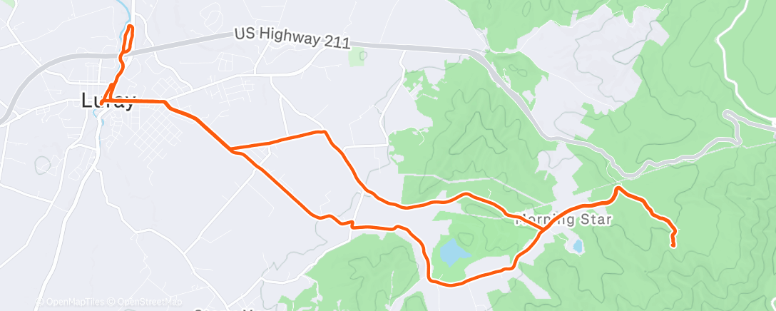 Mapa de la actividad (Country roads)