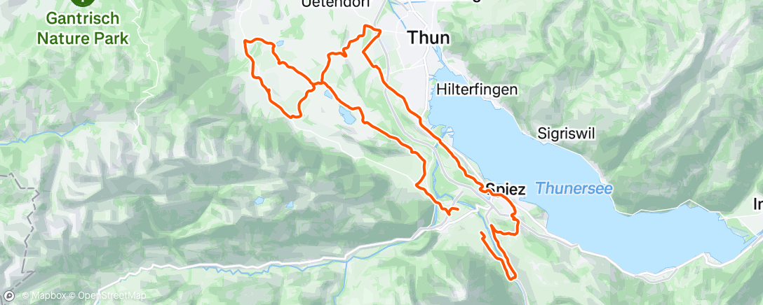 Map of the activity, Fahrt am Morgen