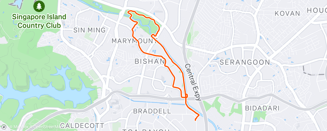 Map of the activity, Morning Run