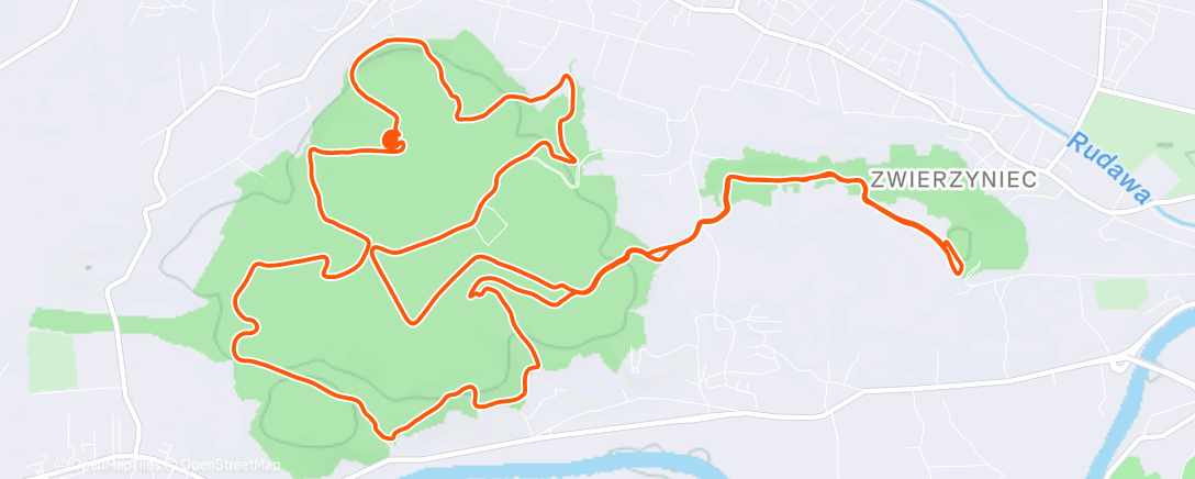 Map of the activity, Morning Trail Run