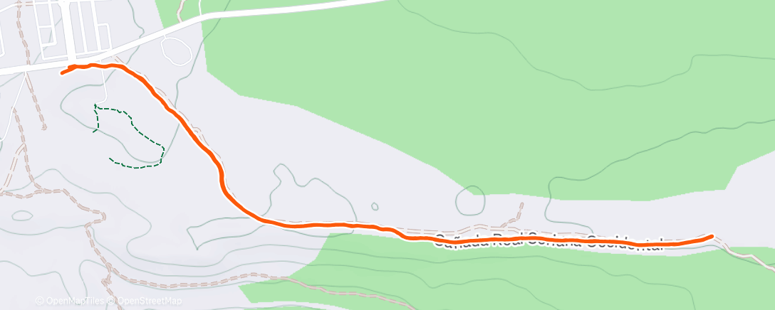 Map of the activity, Bicicleta al anochecer