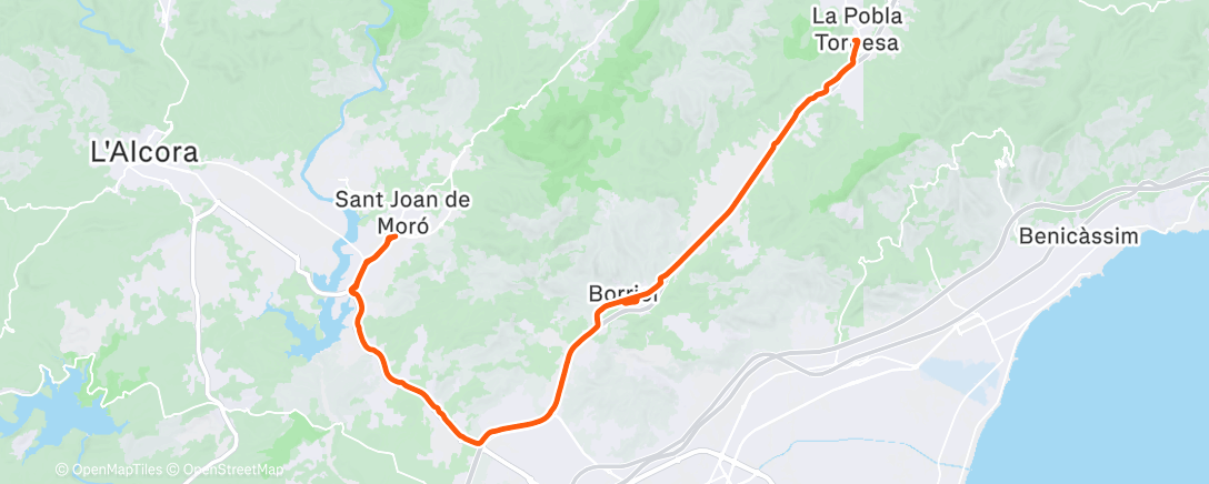 Карта физической активности (Bicicleta por la mañana)