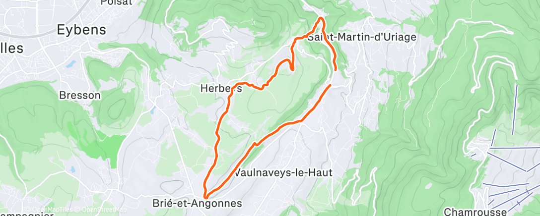 Карта физической активности (Course à pied le matin)