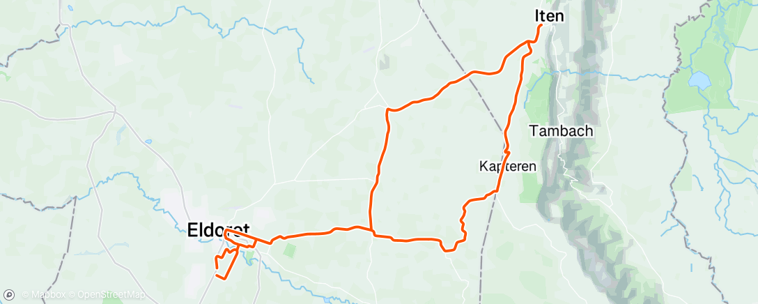 Map of the activity, Easy Ride