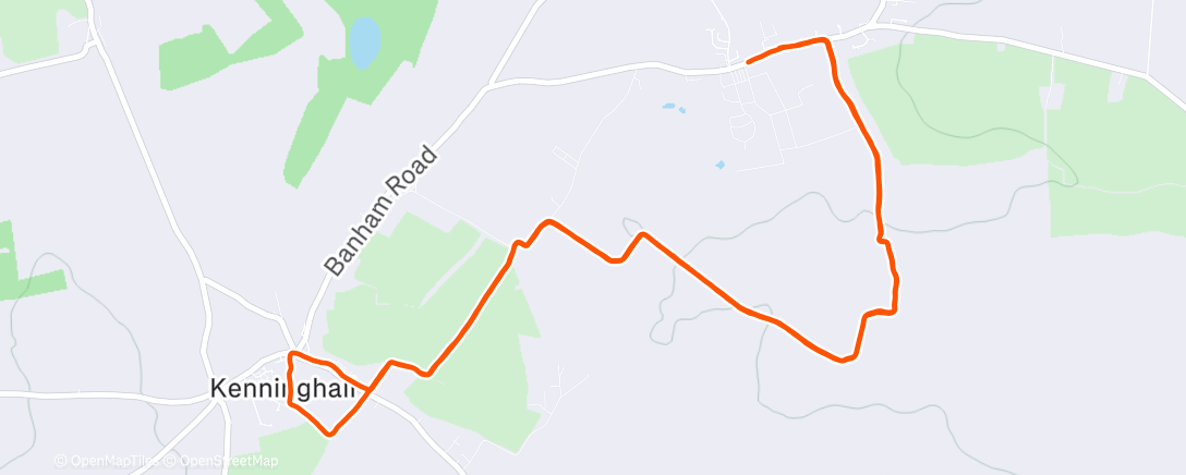 Mapa de la actividad (Afternoon Run)