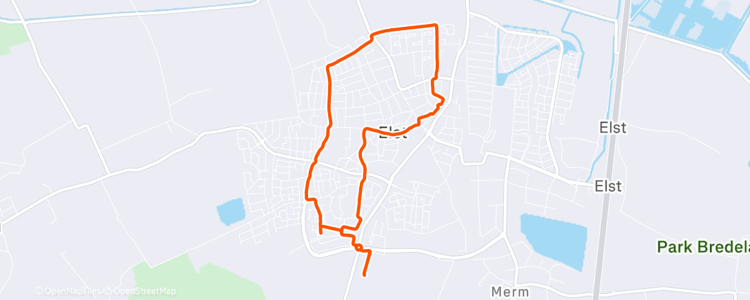 Map of the activity, Training Running-Elst