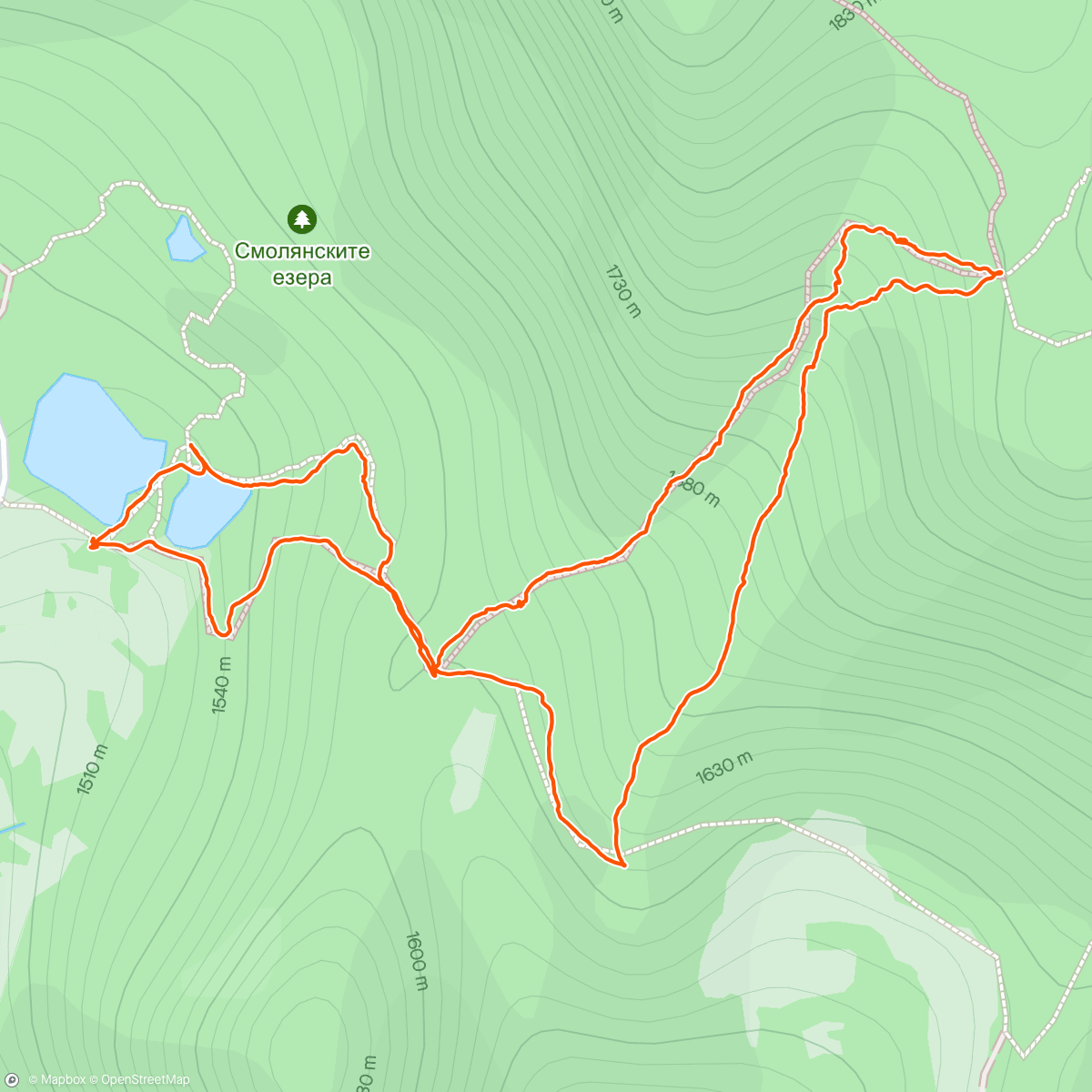 Mapa de la actividad (Afternoon Hike)