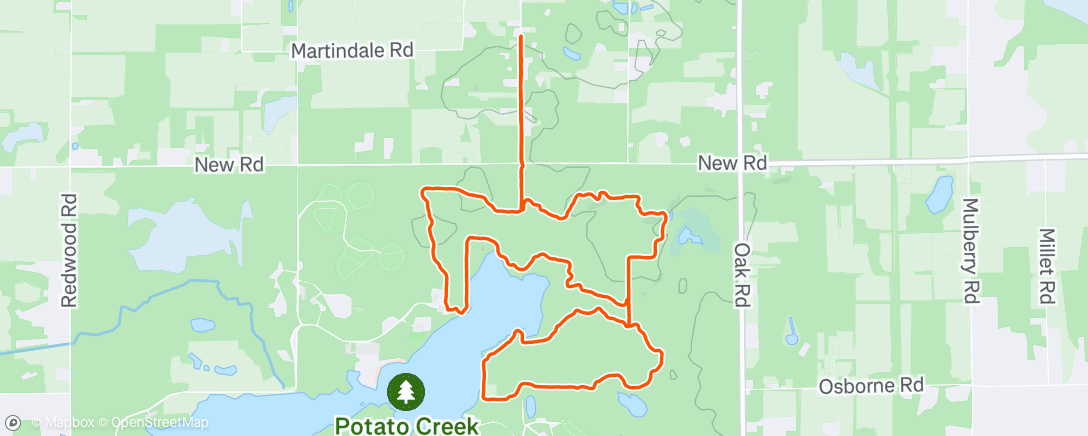 Map of the activity, Afternoon Hike