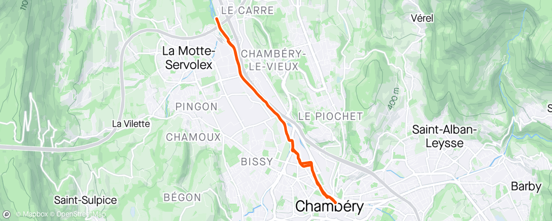 Map of the activity, Endurance 1h avec RunMotion Coach