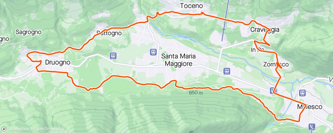 Karte der Aktivität „Corsa mattutina”