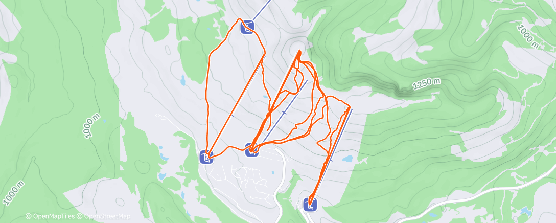 Map of the activity, Morning Alpine Ski