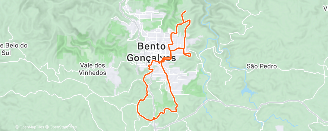 Map of the activity, Pedalada matinal