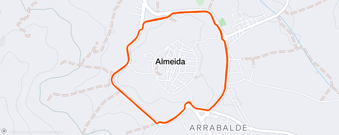 Map of the activity, Afternoon Run