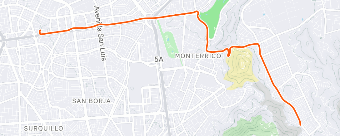 Map of the activity, Vuelta ciclista por la mañana