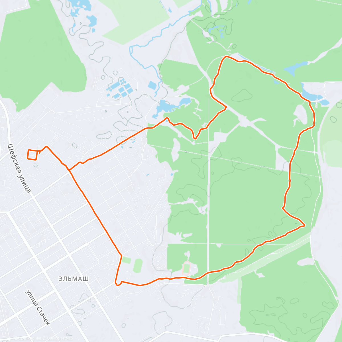 Карта физической активности (Трейлраннинг (утро))