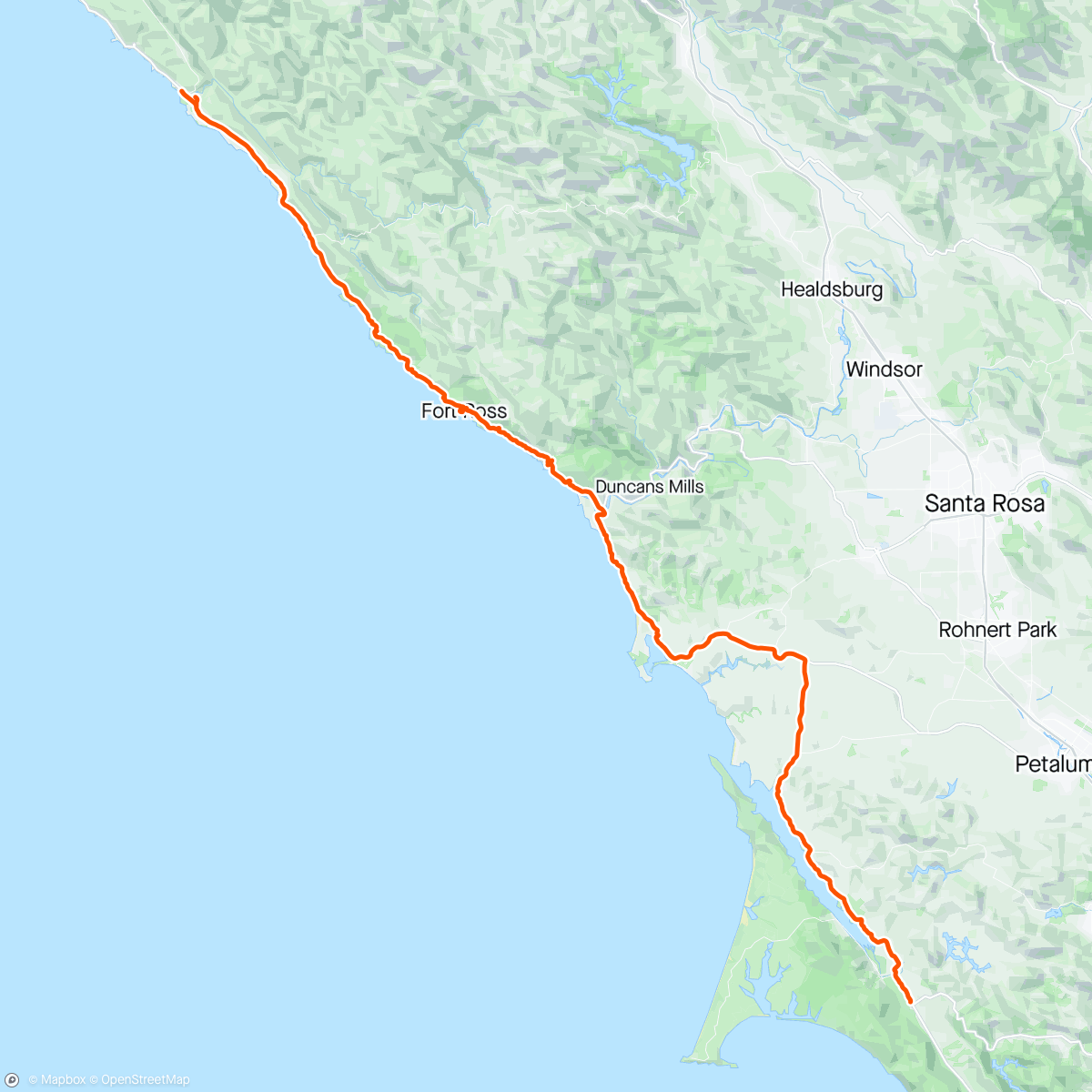 Map of the activity, PC day 19: Sonoma