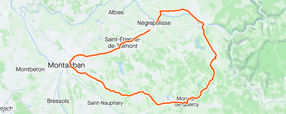 Map of the activity, Sortie vélo