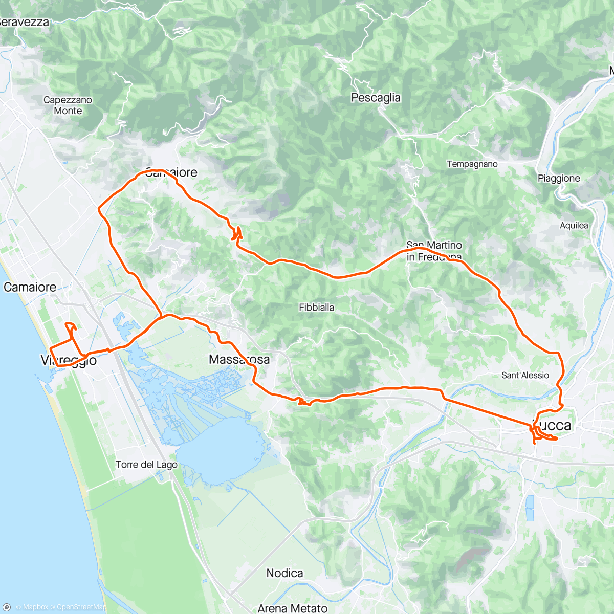 Map of the activity, Pedalata Mediolanum al Giro