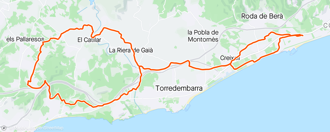 Map of the activity, Garrapiruta, con Diego ppr los Boscos de Tarragona  26 d'abril de 2024