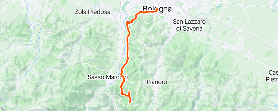 Map of the activity, Via Degli Dei pt1