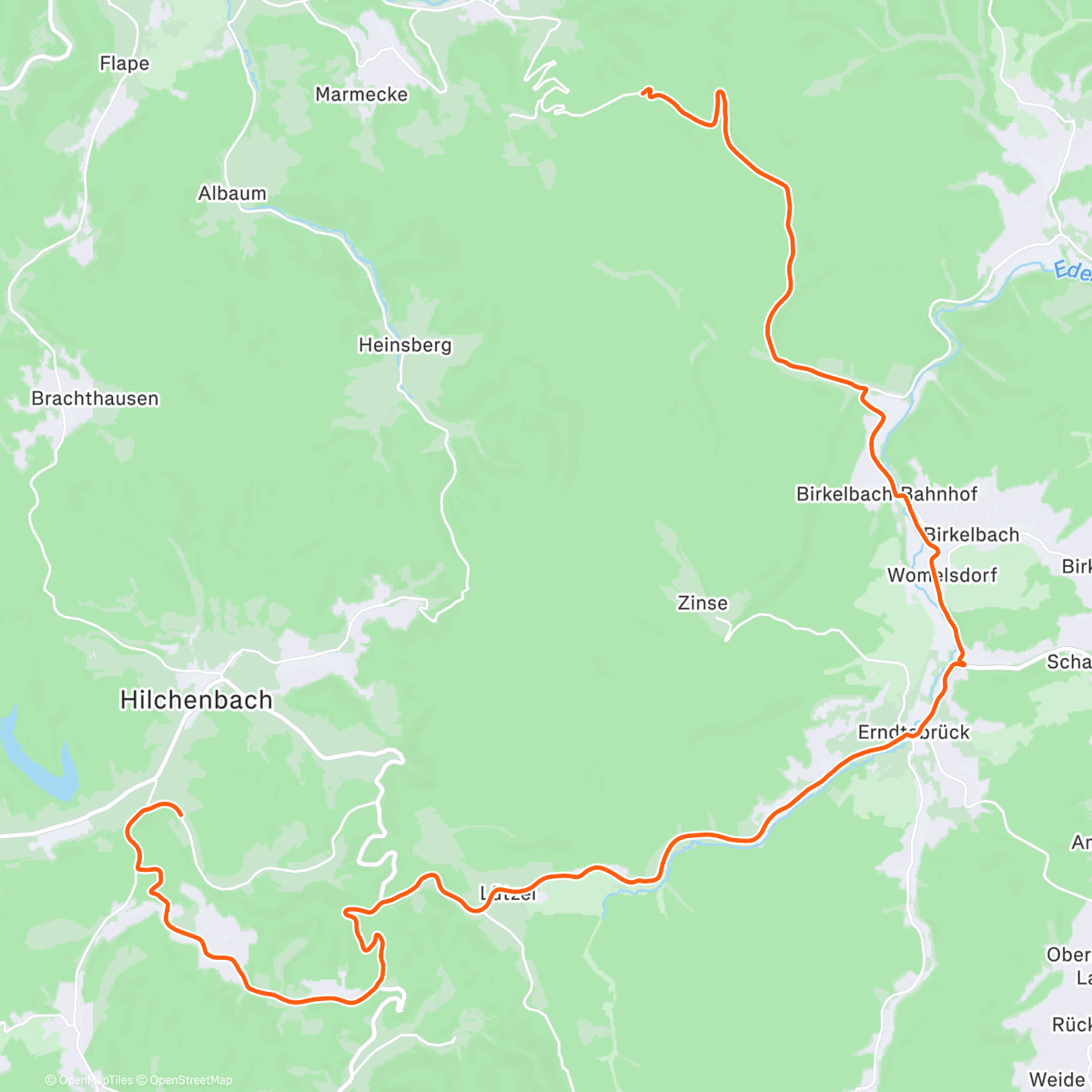 Map of the activity, ROUVY - Winter Hilchenbach | Germany