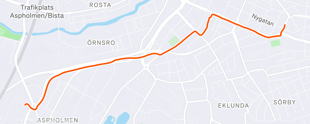 Map of the activity, Afternoon Mountain Bike Ride