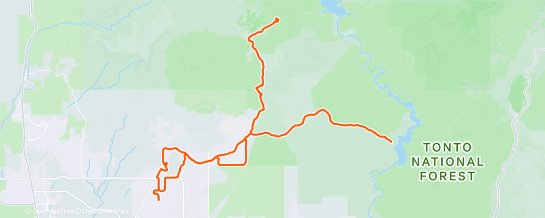 Map of the activity, Cycling