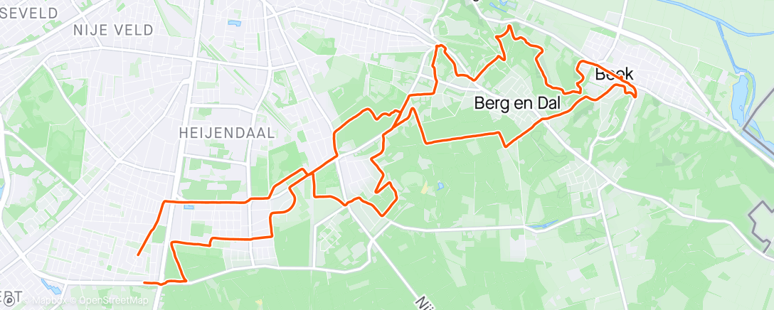 Map of the activity, Vierdaagsetraining 03