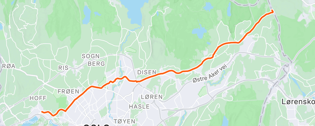 Map of the activity, Afternoon Ride