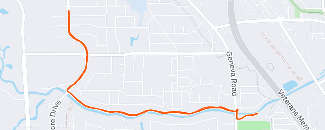 Map of the activity, Morning Walk