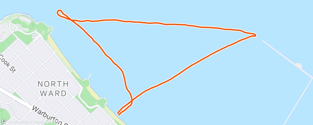 Map of the activity, Morning Kayaking