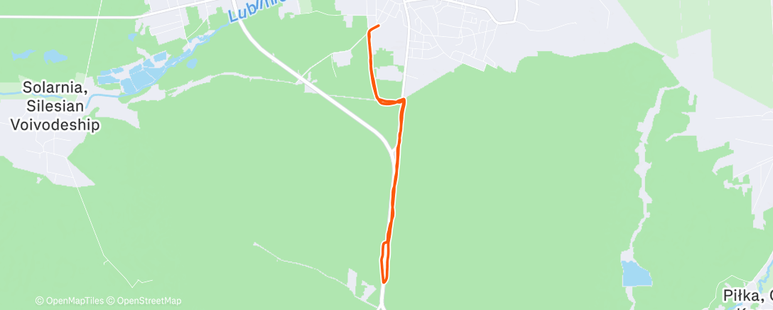 Map of the activity, Lunch Run