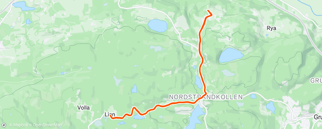 Map of the activity, Afternoon Run