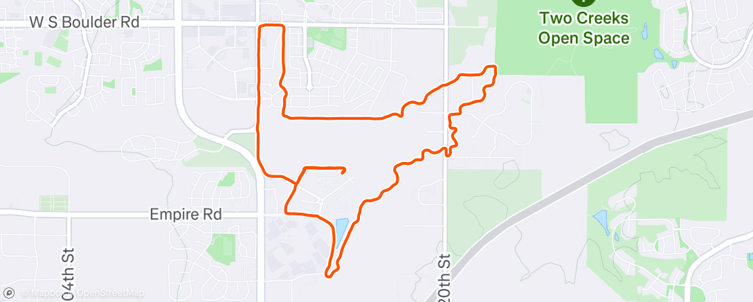 Map of the activity, Morning Run