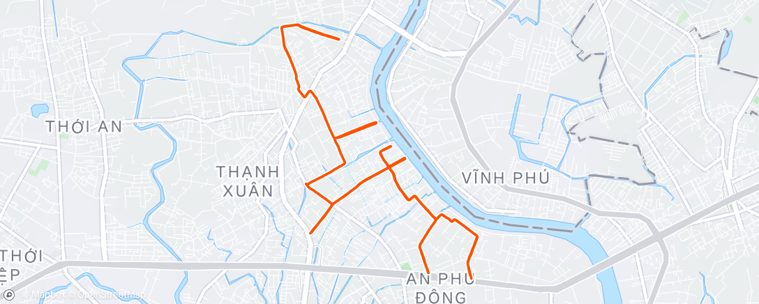 Map of the activity, Night Run