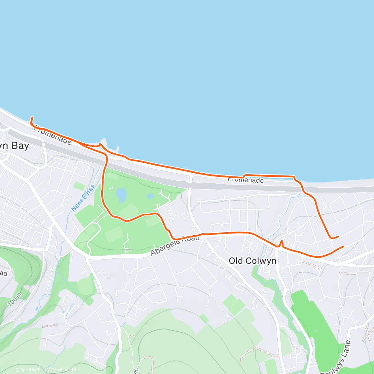 Map of the activity, Evening Walk