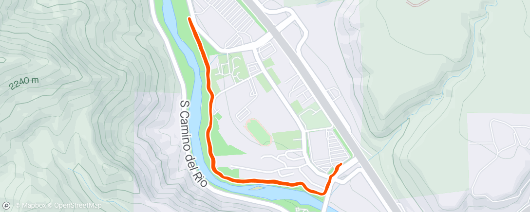 Map of the activity, Walking Along the River
