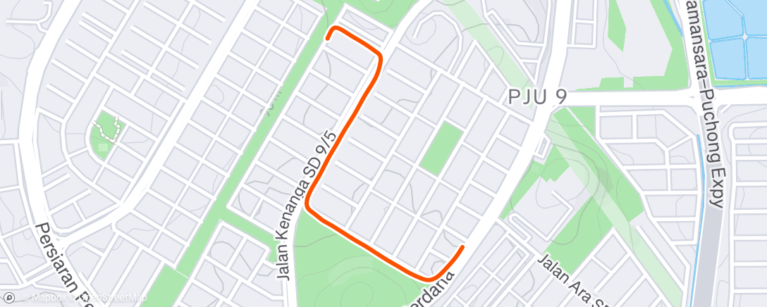 Map of the activity, Morning Walk