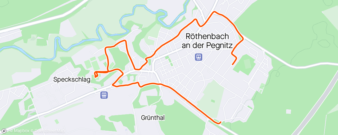 Карта физической активности (Radfahrt am Abend)