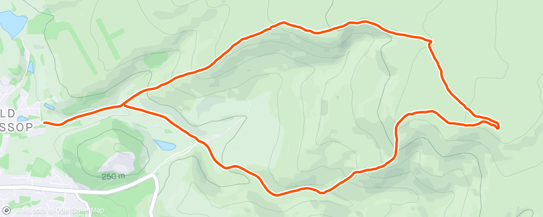 Map of the activity, Shelf Moor Fell Race