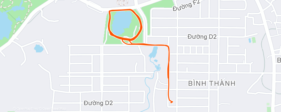 Map of the activity, Morning Run