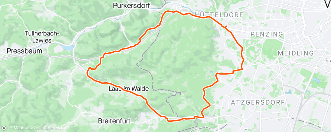 Map of the activity, Rund um den Lainzer Tiergarten