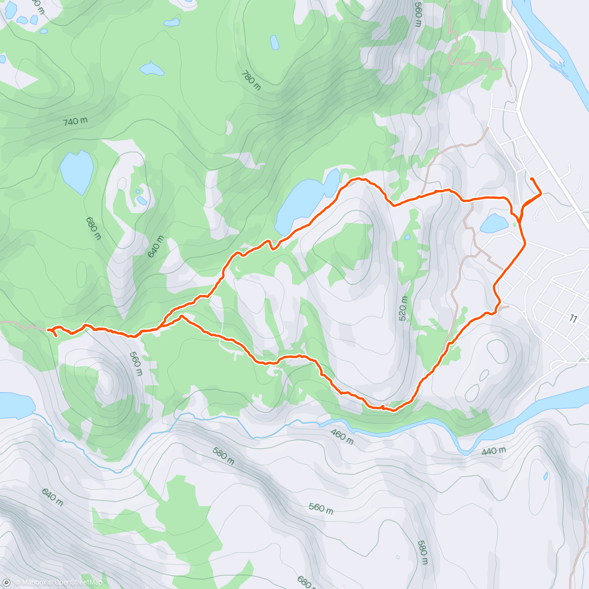 Map of the activity, Rest day hike