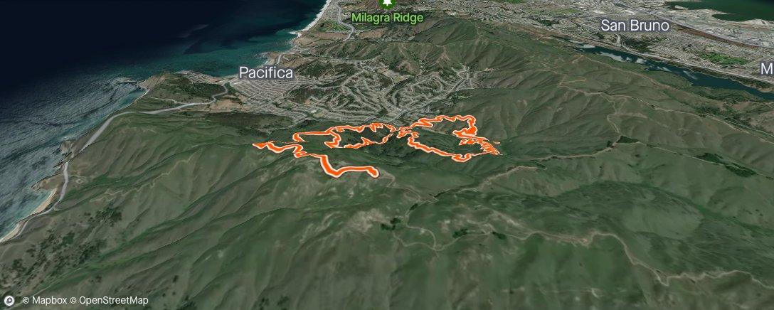 Map of the activity, Pacifica Summit Run